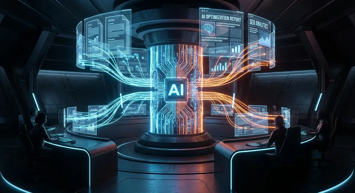 Diagram of an automated AI newsroom pipeline using n8n, RSS feeds, and multi-model LLMs.