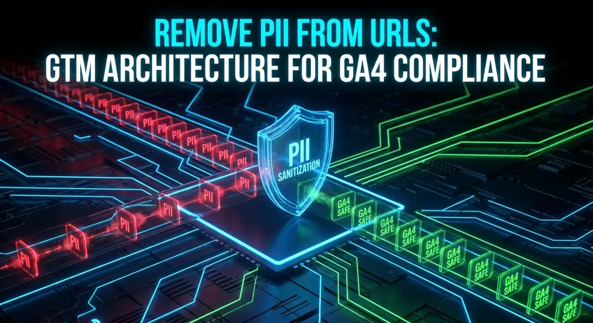 Data pipeline filtering PII from URL parameters before sending to analytics.