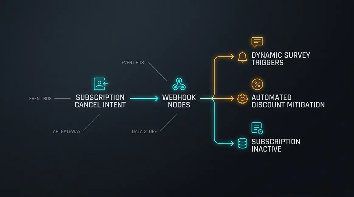 Hero image for: Architecting zero-touch customer churn mitigation: Triggering automated cancellation surveys and discount drips