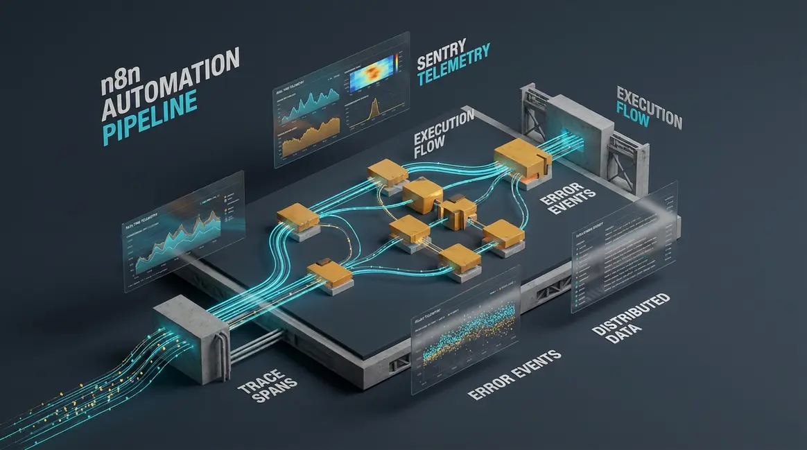 Hero image for: Real-time Sentry monitoring for mission-critical n8n flows: The workflow observability framework